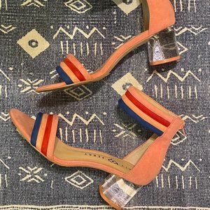 Incredible Colorful Katy Perry Ankle Strap Lucite Heels